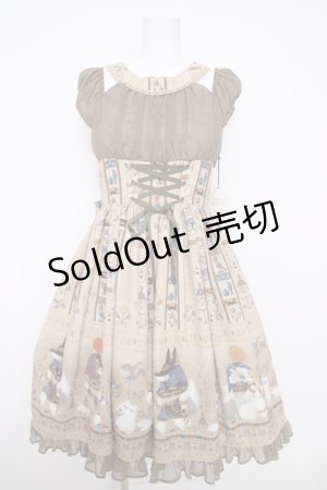 画像: ALICE and the PIRATES / EGYPTIAN CHRIS〜壁画に隠されたMystery〜柄ジャンパースカートI  サンドベージュ Y-26-03-13-132-PA-OP-SZ-ZY