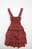 画像2: Heart E / タータンチェック3段スカートのサンドレス 9号 赤 Y-26-03-13-134-LO-OP-SZ-ZY (2)