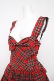 画像3: Heart E / タータンチェック3段スカートのサンドレス 9号 赤 Y-26-03-13-134-LO-OP-SZ-ZY (3)