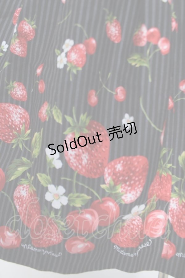 画像3: metamorphose / ベリーストライプスカート  黒 Y-26-03-13-136-ME-SK-SZ-ZY (3)