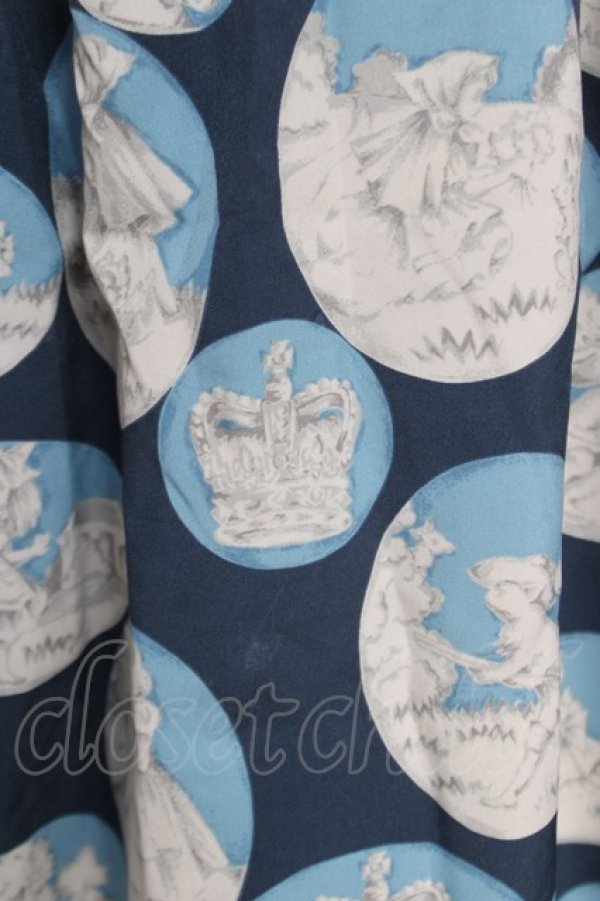 画像3: Jane Marple / フェアリーテイルカメオスカート M ネイビー Y-26-03-13-137-JM-SK-SZ-ZY (3)