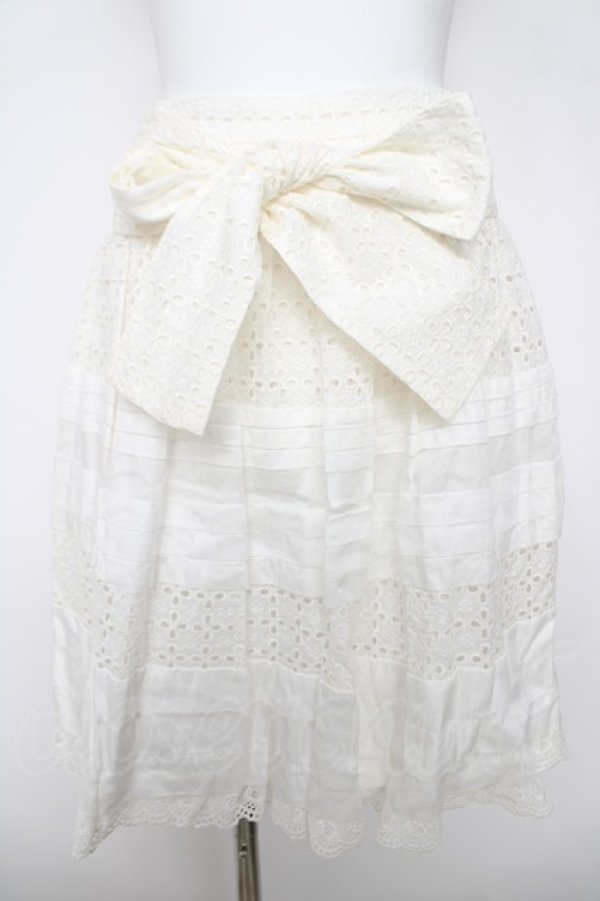 画像1: Jane Marple / コットンレーススカート  シロ Y-26-03-13-138-JM-SK-SZ-ZY (1)
