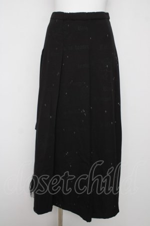 画像: h.naoto Blood / 天使柄天蓋ロングスカート  黒 Y-26-03-13-139-HN-SK-SZ-ZY