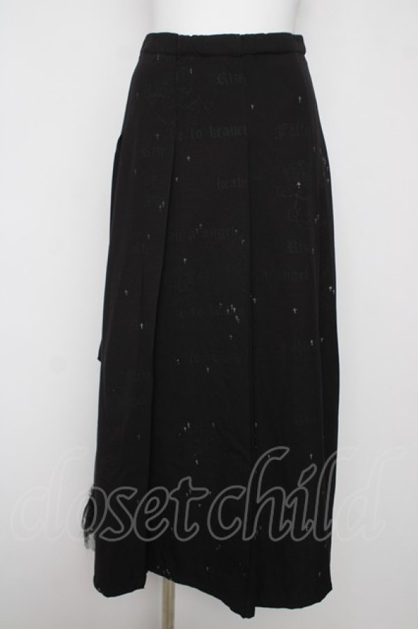 画像1: h.naoto Blood / 天使柄天蓋ロングスカート  黒 Y-26-03-13-139-HN-SK-SZ-ZY (1)