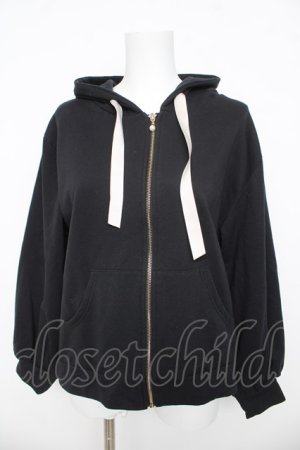 画像: axes femme POETIQUE / バックスピンドルリボンパーカー M 黒 Y-26-03-13-022-AX-TO-SZ-ZY