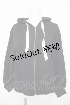 画像: axes femme POETIQUE / バックスピンドルリボンパーカー M 黒 Y-26-03-13-022-AX-TO-SZ-ZS