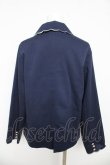 画像2: axes femme / スカラップ刺繍ダブルジャケット F 紺 Y-26-03-13-027-AX-JA-SZ-ZY (2)