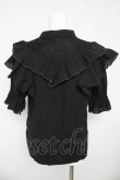 画像2: axes femme / リボンデザインコットンブラウス F 黒 Y-26-03-13-037-AX-BL-SZ-ZY (2)