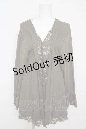 画像: axes femme / レース重ねUVトッパーカーデ L グリーン Y-26-03-13-040-AX-TO-SZ-ZY