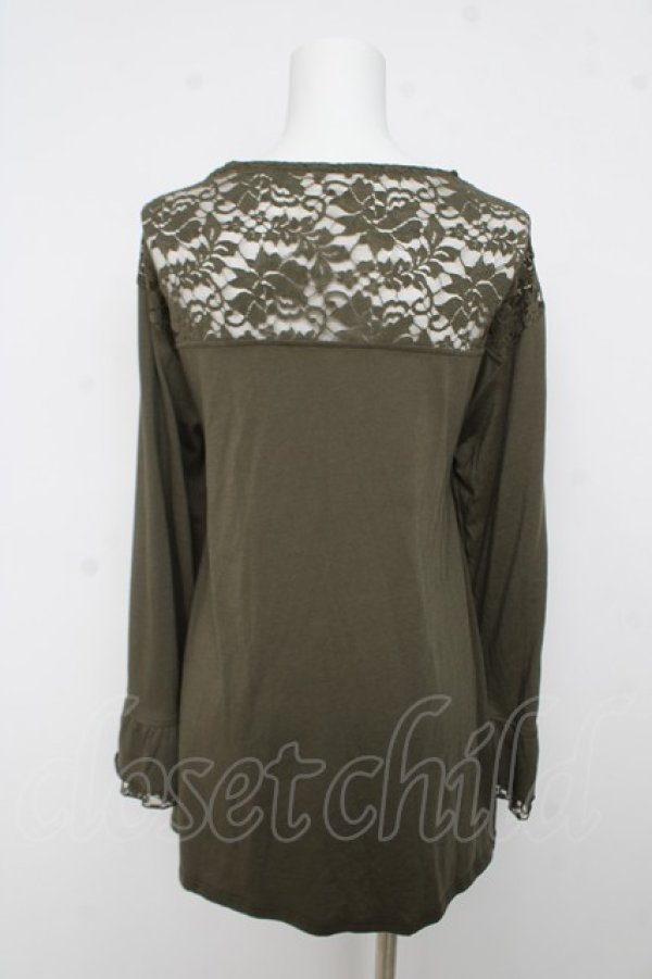 画像2: axes femme / レース重ねUVトッパーカーデ L グリーン Y-26-03-13-040-AX-TO-SZ-ZY (2)