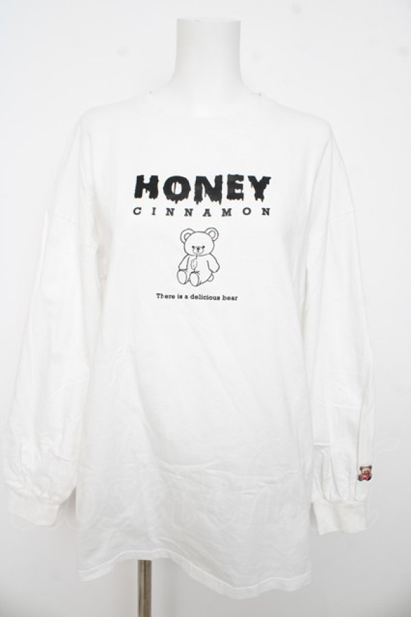 画像1: Honey Cinnamon / EAT YOU シナモンロンT F 白 Y-26-03-13-043-LO-TO-SZ-ZY (1)