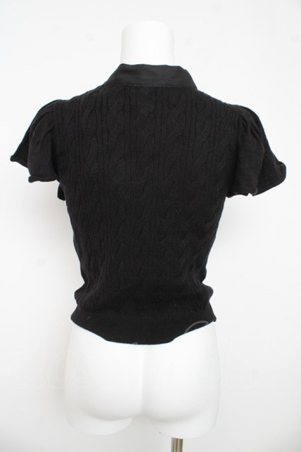 画像2: evelyn / リボンパールニット  黒 Y-26-03-13-045-LO-TO-SZ-ZY (2)