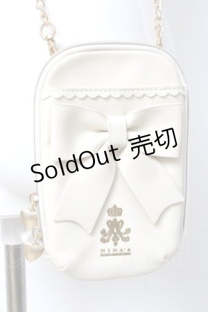 画像: m petit by misako / NINA’S スマホショルダー バッグ  中白 Y-26-03-16-044-LO-ZA-SZ-ZY