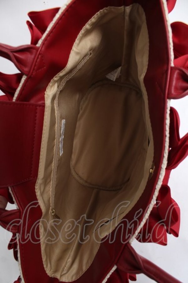 画像3: ｍ petit by misako / AMリボンツキカゴトート  赤 Y-26-03-16-048-LO-BG-SZ-ZY (3)