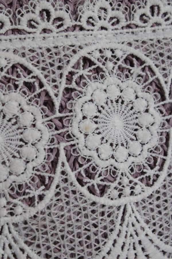 画像3: axes femme / 雑材×レーストートバッグ  ピンク Y-26-03-16-050-AX-BG-SZ-ZY (3)