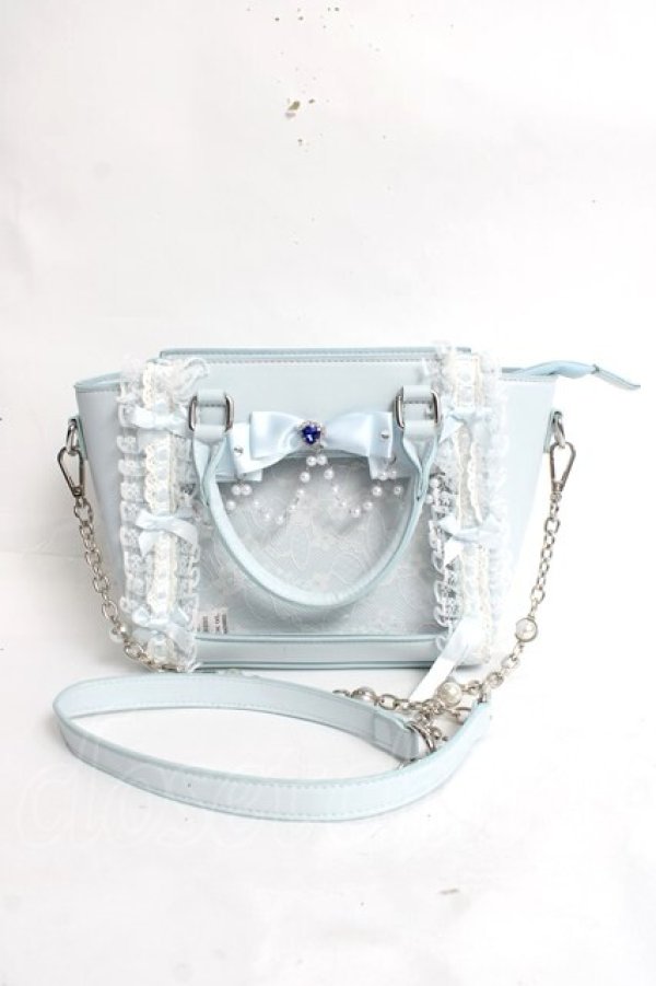 画像1: Ank Rouge / 確定ファンサのおまじないビジューキルティングバニティBag バッグ  サックス Y-26-03-16-053-CA-BG-SZ-ZY (1)