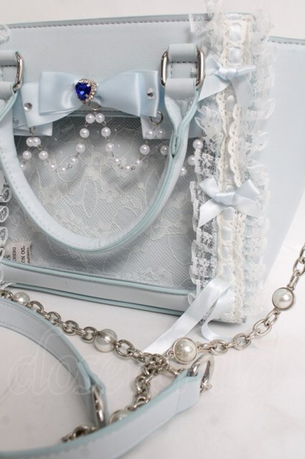 画像2: Ank Rouge / 確定ファンサのおまじないビジューキルティングバニティBag バッグ  サックス Y-26-03-16-053-CA-BG-SZ-ZY (2)