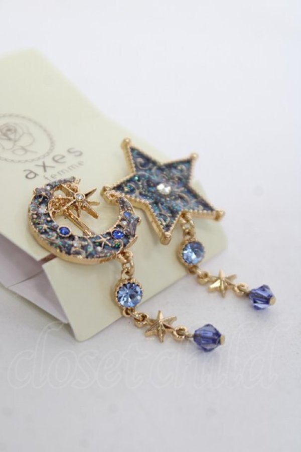 画像2: axes femme / ベルエトワールイヤリング  ブルー Y-26-03-16-005-AX-AC-SZ-ZY (2)