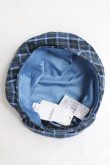 画像4: axes femme kawaii / タータンチェックベレー帽  ブルー Y-26-03-16-060-AX-AC-SZ-ZY (4)