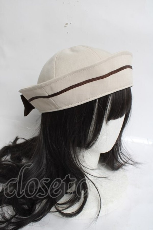 画像1: Kurumi Collaboration / KRM*マリンハット  オフベージュ Y-26-03-16-061-LO-AC-SZ-ZY (1)