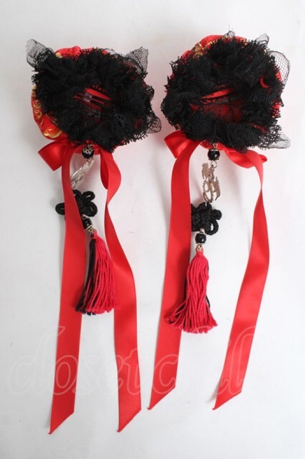 画像4: LOLITAその他(お買取対象外) / シニヨンクリップセット  赤 Y-26-03-16-066-LO-ZA-SZ-ZY (4)