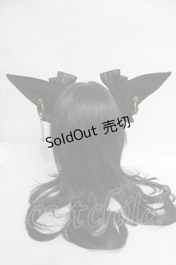 画像2: ALICE and the PIRATES / バステト猫耳クリップ  黒/ゴールド Y-26-03-16-068-PA-AC-SZ-ZY (2)