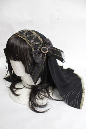 画像: ALICE and the PIRATES / バステトヴェール  黒/ゴールド Y-26-03-16-069-PA-TO-SZ-ZY