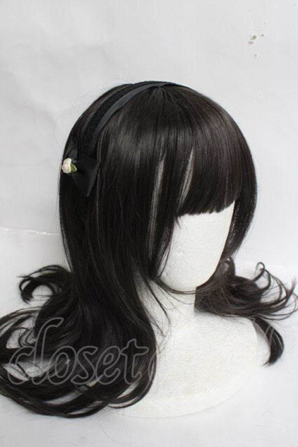 画像3: m petit by misako / NINA'sコラボ AM*NIフラワーカチューシャ  中黒 Y-26-03-16-075-LO-AC-SZ-ZY (3)