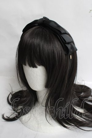 画像: ｍ petit by misako / AM*NIリボンカチューシャ  中黒 Y-26-03-16-076-LO-AC-SZ-ZY