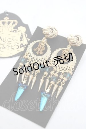 画像: ALICE and the PIRATES / エジプシャンイヤリング  ゴールド/ブルー Y-26-03-16-009-PA-AC-SZ-ZY