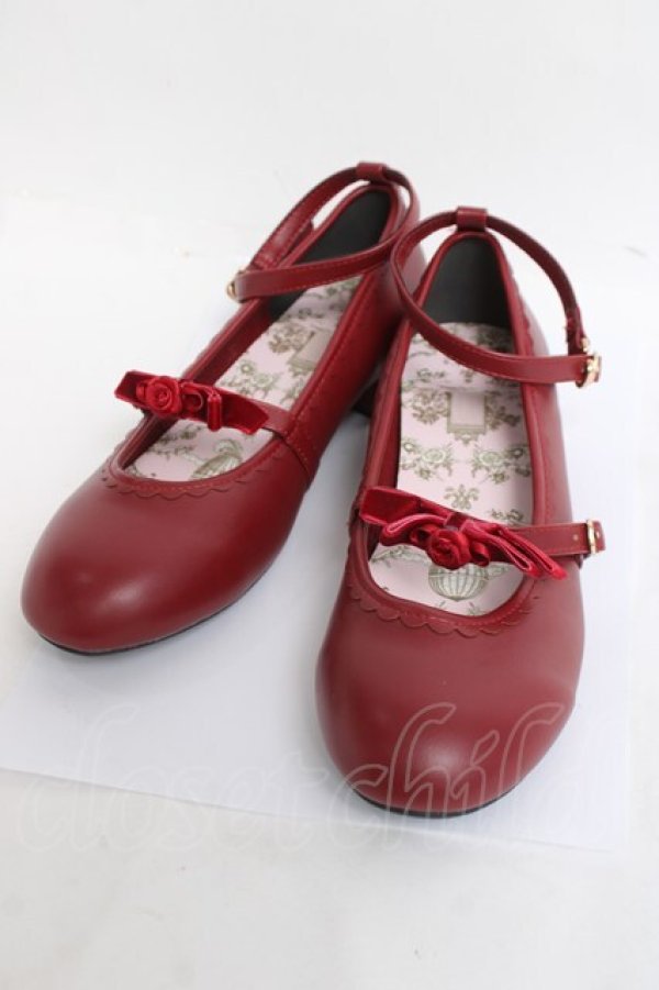 画像1: m petit by misako / ニナス フラットパンプス L 赤 Y-26-03-16-078-LO-SH-SZ-ZY (1)