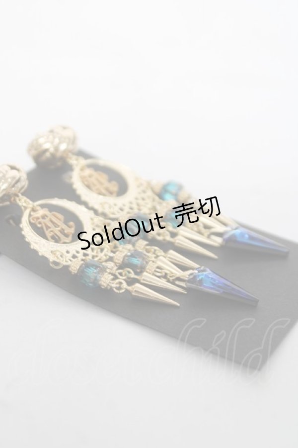 画像2: ALICE and the PIRATES / エジプシャンイヤリング  ゴールド/ブルー Y-26-03-16-009-PA-AC-SZ-ZY (2)