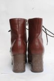 画像3: axes femme / 配色レースアップブーツ M 茶 Y-26-03-16-084-AX-SH-SZ-ZY (3)
