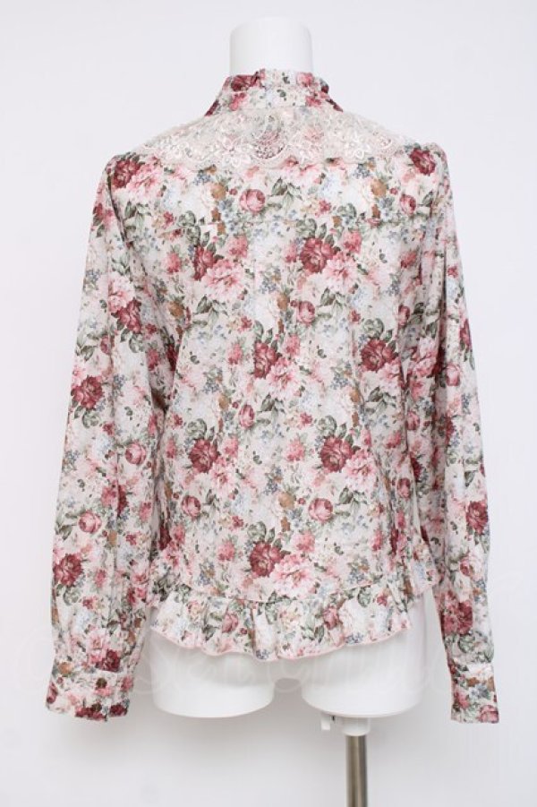 画像2: axes femme / フラワーガーデン柄ブラウス F 生成り Y-26-03-16-088-AX-BL-SZ-ZY (2)