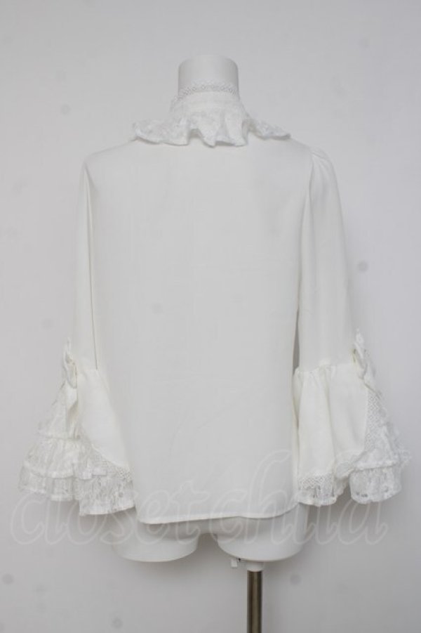 画像3: axes femme kawaii / 姫袖7分丈ブラウス M 白 Y-26-03-16-089-AX-BL-SZ-ZY (3)
