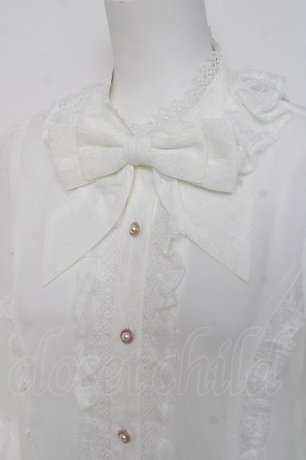 画像4: axes femme kawaii / 姫袖7分丈ブラウス M 白 Y-26-03-16-089-AX-BL-SZ-ZY (4)