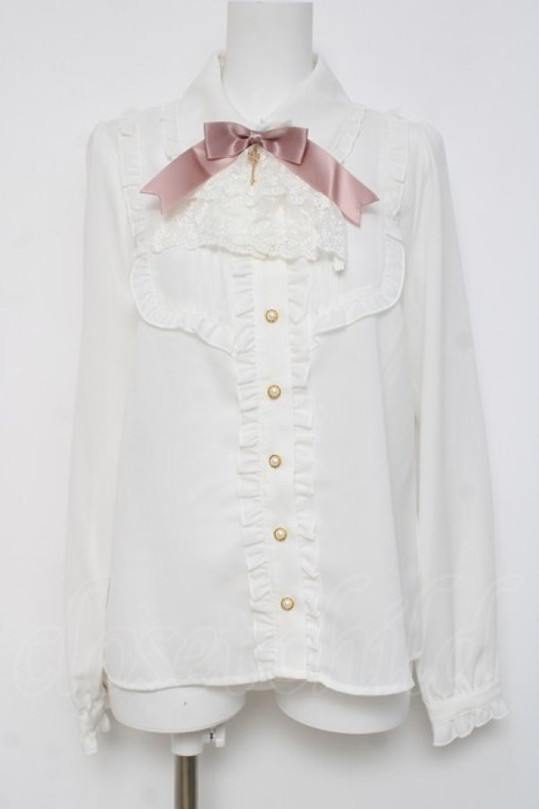 画像1: Amavel / 鍵モチーフジャボブラウス F ピンク Y-26-03-16-090-CA-BL-SZ-ZY (1)