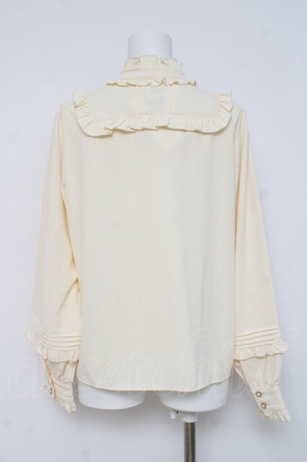 画像2: Amavel / Vintage Doll フリルブラウス F カーキ/生成り Y-26-03-16-091-CA-BL-SZ-ZY (2)