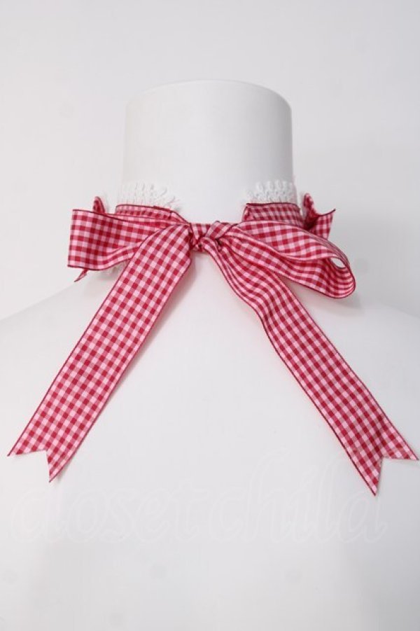 画像3: BABY, THE STARS SHINE BRIGHT / Flancesca Ribbonチョーカー  エンジ/ピンク Y-26-03-16-011-BA-ZA-SZ-ZY (3)