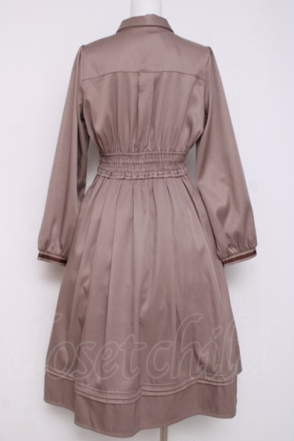 画像2: axes femme / ハイウエストフラシワンピース F モカ Y-26-03-16-098-AX-OP-SZ-ZY (2)