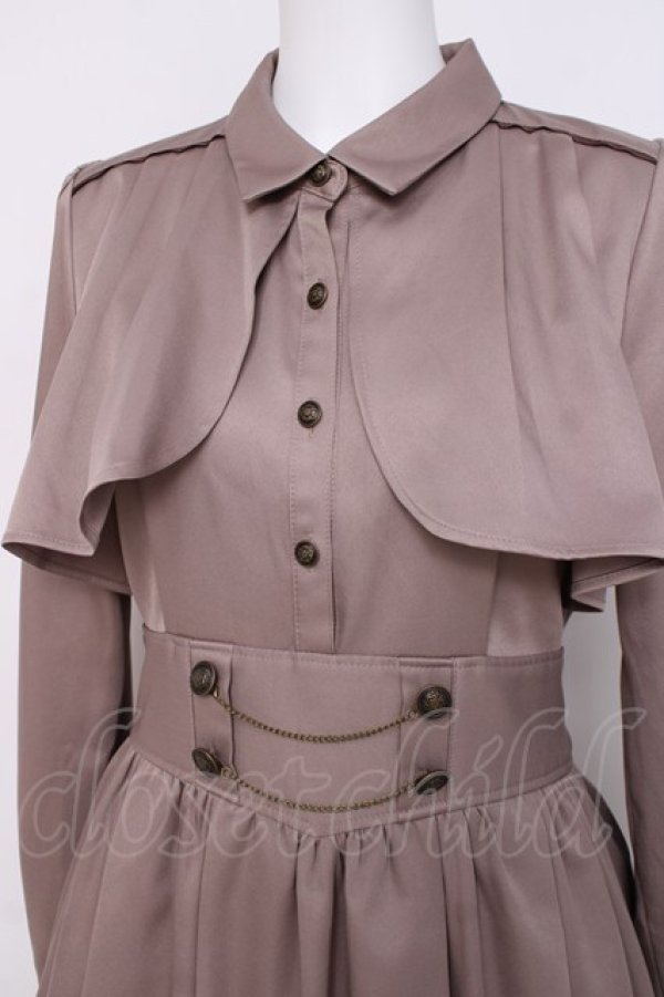 画像3: axes femme / ハイウエストフラシワンピース F モカ Y-26-03-16-098-AX-OP-SZ-ZY (3)