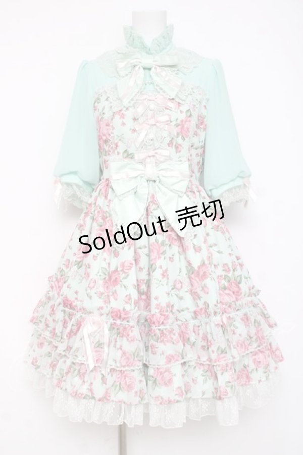 画像1: Angelic Pretty / Dramatic Roseワンピース  ミント Y-26-03-16-105-AP-OP-AS-ZY (1)