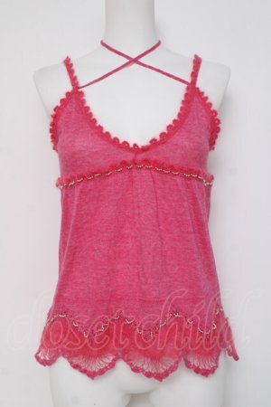 画像: HYSTERIC GLAMOUR / ニットレースキャミ F ピンク Y-26-03-16-114-PU-TO-SZ-ZY
