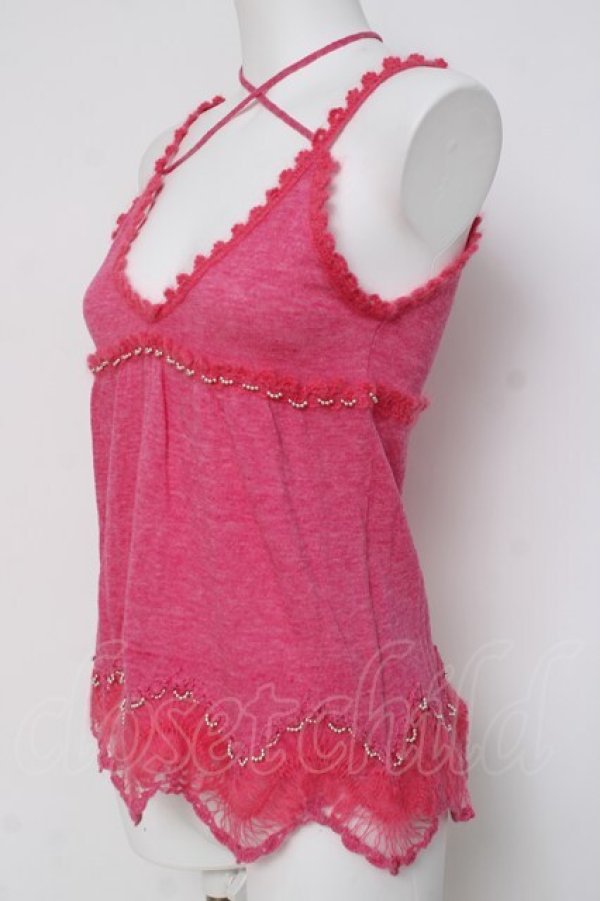 画像2: HYSTERIC GLAMOUR / ニットレースキャミ F ピンク Y-26-03-16-114-PU-TO-SZ-ZY (2)