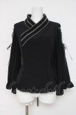 画像1: metamorphose / 着物合わせ風ブラウス  黒 Y-26-03-16-115-ME-BL-AS-ZY (1)