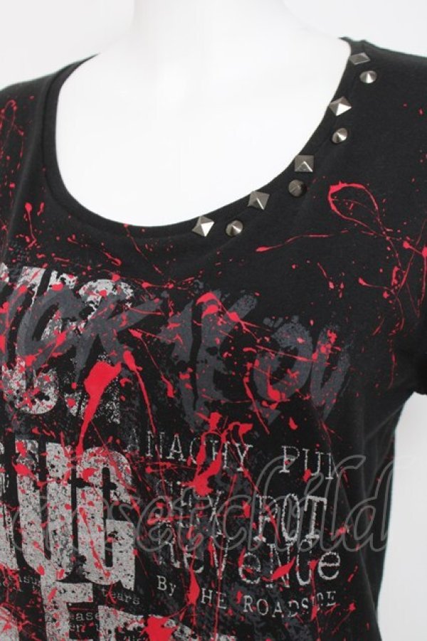 画像3: SEX POT ReVeNGe / 飛沫pt半袖カットソー  黒 Y-26-03-16-117-SP-TO-SZ-ZY (3)