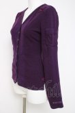 画像2: Ozz On / 菊刺繍チャイナボタントップス  紫 Y-26-03-16-118-OO-TO-SZ-ZY (2)