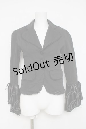 画像: Drug Honey / レザー姫袖ジャケット  黒 Y-26-03-16-121-PU-JA-SZ-ZY