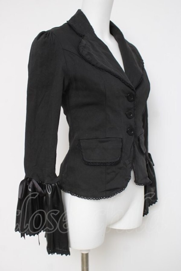 画像2: Drug Honey / レザー姫袖ジャケット  黒 Y-26-03-16-121-PU-JA-SZ-ZY (2)