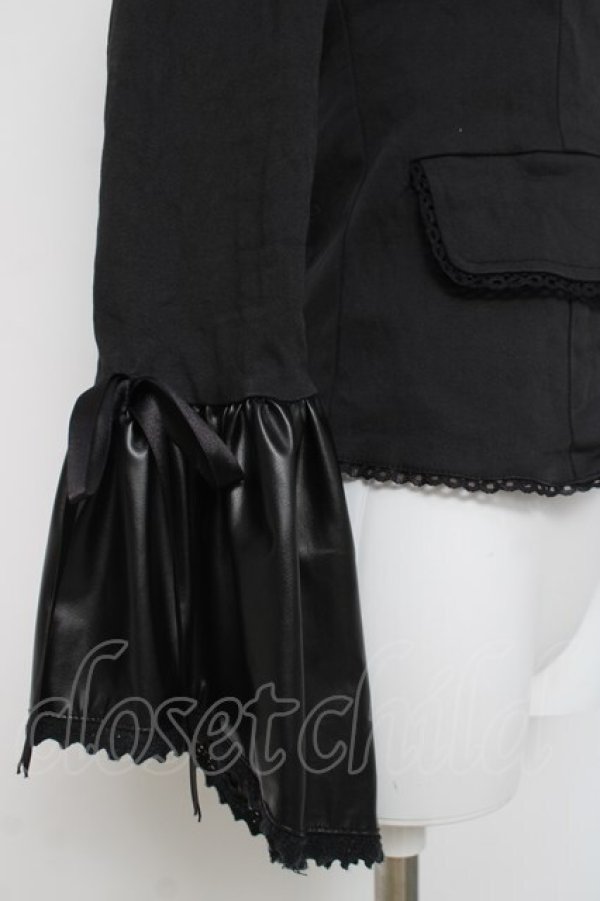 画像4: Drug Honey / レザー姫袖ジャケット  黒 Y-26-03-16-121-PU-JA-SZ-ZY (4)